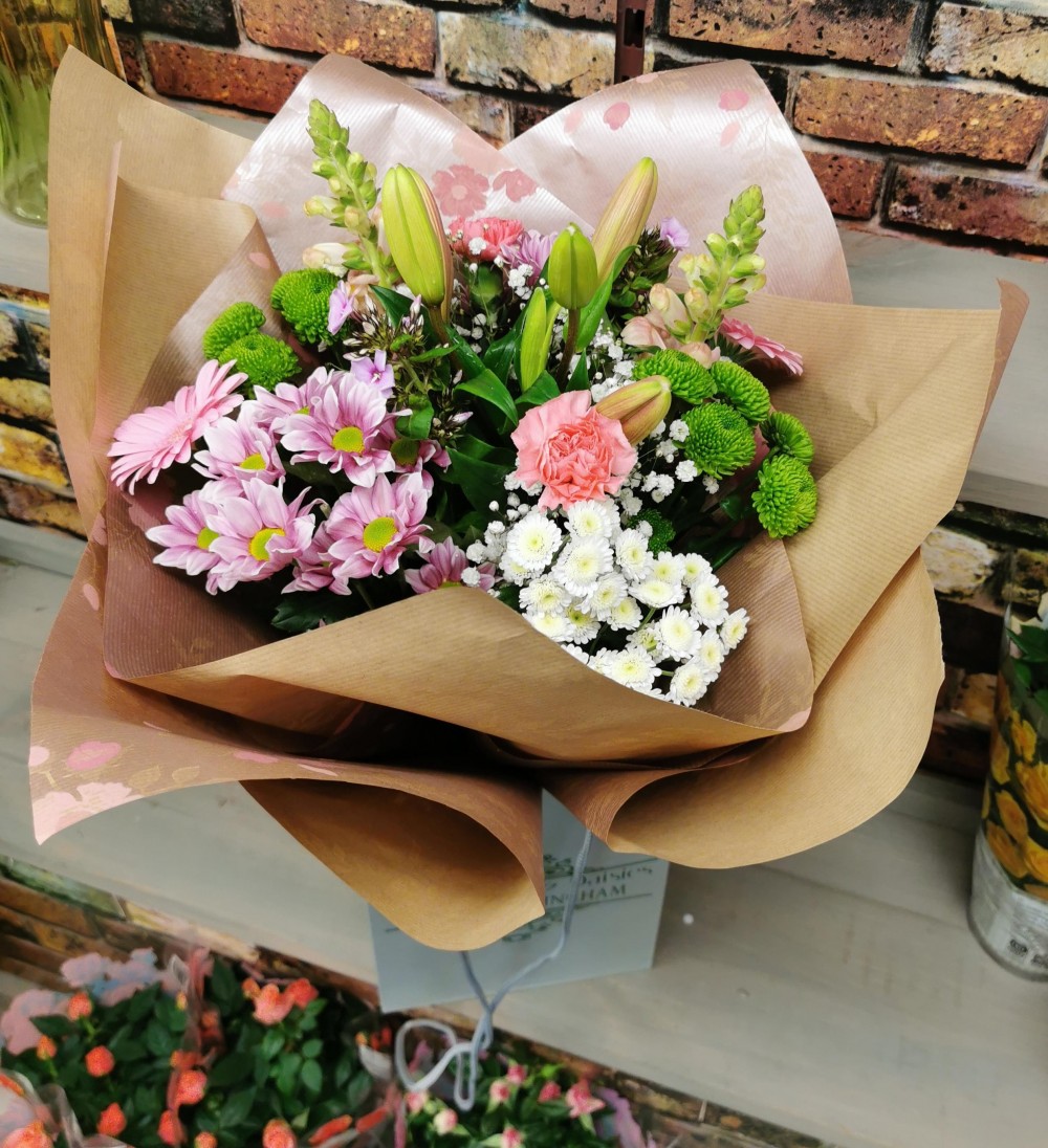 Pink mix Handtied