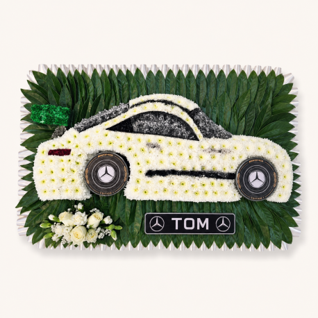 Mercedes Car Tribute - Same Day Flower Delivery in Birmingham by Buttercups & Daisies