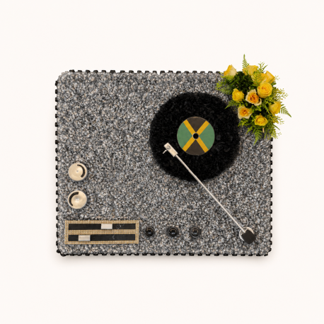 DJ Turntable Funeral Tribute - Same Day Flower Delivery in Birmingham by Buttercups & Daisies