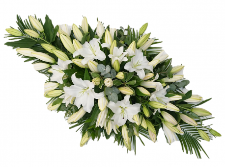 White Spray Funeral Flowers Wreaths Ireland, Funeral Flower Types