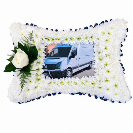 Personalised Photo Funeral Pillow - Same Day Flower Delivery in Birmingham by Buttercups & Daisies