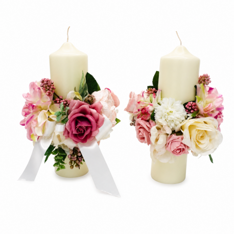Blush Wedding Memorial Candle Flowers - Same Day Flower Delivery in Birmingham by Buttercups & Daisies