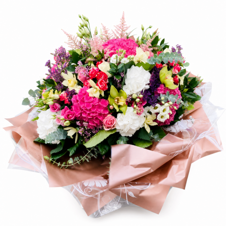 Luxury Pink Orchid Hand-Tied Bouquet - Same Day Flower Delivery in Birmingham by Buttercups & Daisies