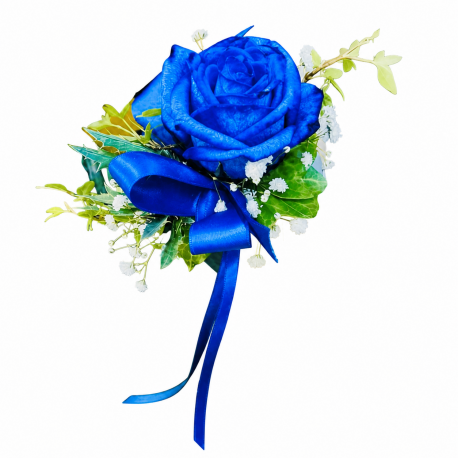 Royal Blue Rose Wrist Corsage - Same Day Flower Delivery in Birmingham by Buttercups & Daisies
