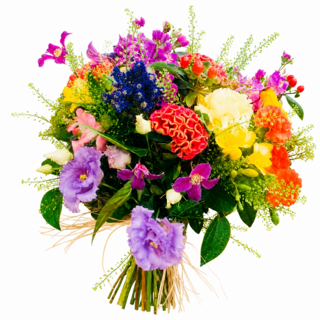 Vivid Tropical Hand-Tied Bouquet - Same Day Flower Delivery in Birmingham by Buttercups & Daisies
