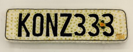 Number Plate Funeral tribute
