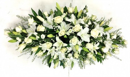 White coffin spray