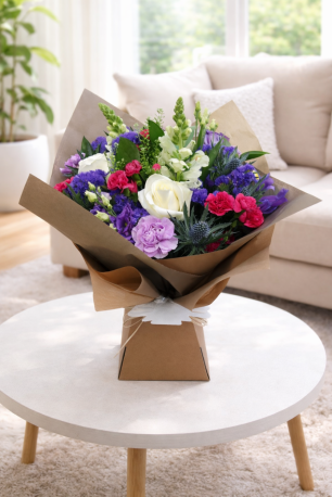 Vibrant Garden Delight Hand-Tied Bouquet - Same Day Flower Delivery in Birmingham by Buttercups & Daisies
