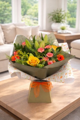 Sunshine Bloom Hand-Tied Bouquet - Same Day Flower Delivery in Birmingham by Buttercups & Daisies