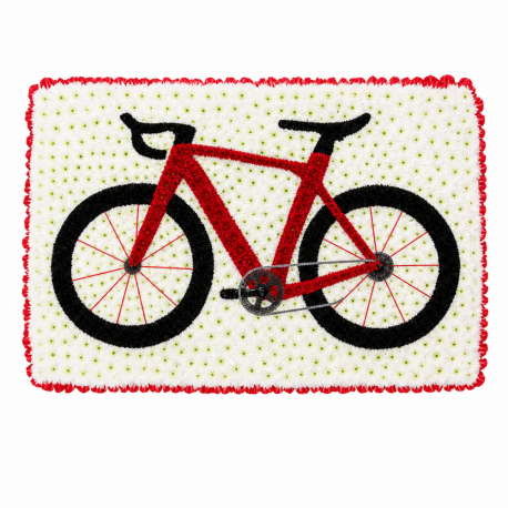 Red Bicycle Funeral Tribute - Same Day Flower Delivery in Birmingham by Buttercups & Daisies