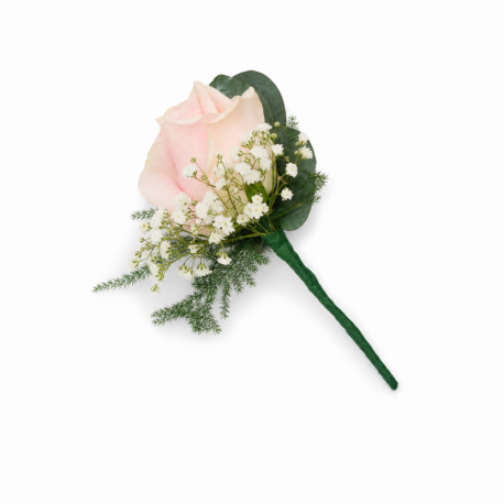 Blush Rose Wedding Buttonhole - Same Day Flower Delivery in Birmingham by Buttercups & Daisies