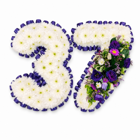 Bespoke Number Funeral Tribute - Same Day Flower Delivery in Birmingham by Buttercups & Daisies