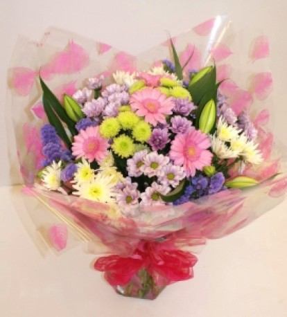 Hand Tied Bouquet - Pink