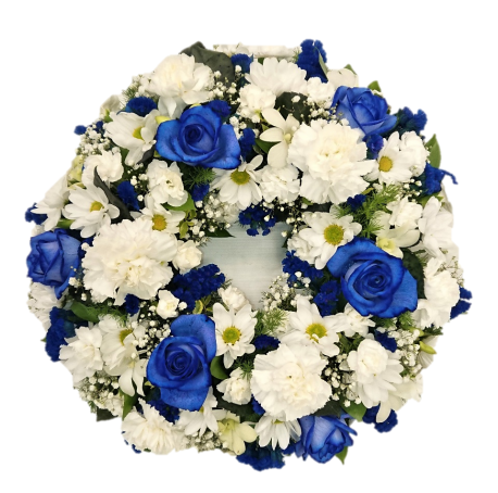 Wreath - Blue and white